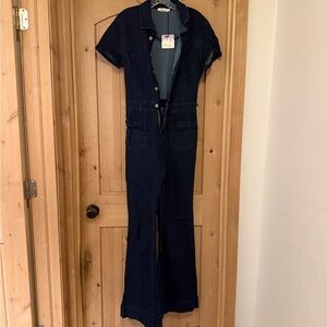 Dark Blue Denim Jumpsuit
